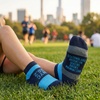 Gone For a Run Motivational Ankle Running Socks – Affirmation Runners Gifts(Nyc 26.2 (Blue/Black))