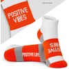 Gone For a Run Motivational Ankle Running Socks – Affirmation Runners Gifts(Positive Vibes (Orange))