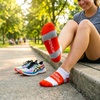 Gone For a Run Motivational Ankle Running Socks – Affirmation Runners Gifts(Positive Vibes (Orange))