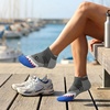Gone For a Run Motivational Ankle Running Socks – Affirmation Runners Gifts(Shark Attack (Gray))