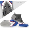 Gone For a Run Motivational Ankle Running Socks – Affirmation Runners Gifts(Shark Attack (Gray))
