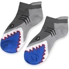 Gone For a Run Motivational Ankle Running Socks – Affirmation Runners Gifts(Shark Attack (Gray))