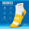 Gone For a Run Motivational Ankle Running Socks – Affirmation Runners Gifts(Smile (Yellow))