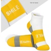 Gone For a Run Motivational Ankle Running Socks – Affirmation Runners Gifts(Smile (Yellow))