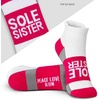 Gone For a Run Motivational Ankle Running Socks – Affirmation Runners Gifts(Sole Sister (Fuchsia))