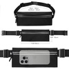 Running Belt Fanny Pack Men and Women Slim Running Bag Money Belt(Large Dark Black)