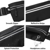 Running Belt Fanny Pack Men and Women Slim Running Bag Money Belt(Large Dark Black)