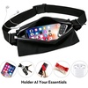 Running Belt Fanny Pack Men and Women Slim Running Bag Money Belt(Large Dark Black)