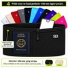 Running Belt, Money Belt, 4-Pocket Phone Holder with Zipper(Neon Green)