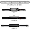 Running Belt, Water Resistant Nylon Spandex, Fits 23-32 Inch Waists