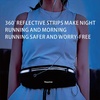 Running Belt for Women & Men – Slim Phone running belt with Water-Resistant Phone Holder, 3 pockets Adjustable Waist Strap, Reflective Safety Design for Running, Hiking, Travel，Fitness (Pink)(Black)