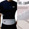 Running Belt for Women & Men – Slim Phone running belt with Water-Resistant Phone Holder, 3 pockets Adjustable Waist Strap, Reflective Safety Design for Running, Hiking, Travel，Fitness (Pink)(Hidden Blue)