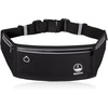 Slim Running Belt Fanny Pack, Phone Holder Waist Pack Money Belt – Black(Black)
