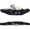 Slim Running Belt Fanny Pack, Phone Holder Waist Pack Money Belt – Black(Black)
