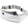 Slim Running Belt Fanny Pack, Phone Holder Waist Pack Money Belt – Black(White)