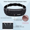 Slim Running Belt, Water Resistant Fanny Pack for Women Men, Black(01-Black)