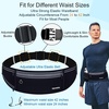 Slim Running Belt, Water Resistant Fanny Pack for Women Men, Black(06-Jet Black)