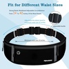 Slim Running Belt, Water Resistant Fanny Pack for Women Men, Black(10 – Pure Black)