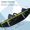 Slim Running Belt, Water Resistant Fanny Pack for Women Men, Black(11-Black-Green)