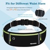 Slim Running Belt, Water Resistant Fanny Pack for Women Men, Black(11-Black-Green)