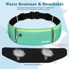 Slim Running Belt, Water Resistant Fanny Pack for Women Men, Black(14-Blue-Green)