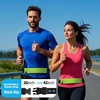 Slim Running Belt Women Men, Bounce Free Fanny Pack Phone Holder(Neo Green)