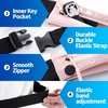 Slim Running Belt Women Men, Bounce Free Fanny Pack Phone Holder(Pink)