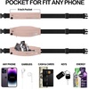 Slim Running Belt Women Men, Bounce Free Fanny Pack Phone Holder(Pink)