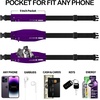 Slim Running Belt Women Men, Bounce Free Fanny Pack Phone Holder(Purple)