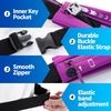 Slim Running Belt Women Men, Bounce Free Fanny Pack Phone Holder(Purple)