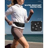 WATERFLY Running Belt Fanny Pack: RFID Anti-Theft for Travel(Black)