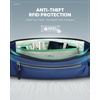 WATERFLY Running Belt Fanny Pack: RFID Anti-Theft for Travel(Blue)
