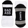 Gone For a Run Motivational Ankle Running Socks – Affirmation Runners Gifts(Bad Ass (Black))