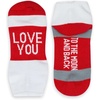 Gone For a Run Motivational Ankle Running Socks – Affirmation Runners Gifts(Love You (Red))