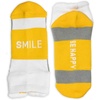 Gone For a Run Motivational Ankle Running Socks – Affirmation Runners Gifts(Smile (Yellow))