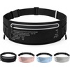 Running Belt Fanny Pack Men Women, Slim No-Bounce Waterproof Phone Holder(Black)