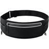Running Belt Fanny Pack Men Women, Slim No-Bounce Waterproof Phone Holder(Pure Black)