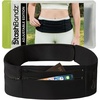 Running Belt & Money Belt, 3 Zipper Pockets + Bottle Holder(Large)