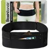Running Belt & Money Belt, 3 Zipper Pockets + Bottle Holder(Small)