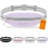 Slim Running Belt, Water Resistant Fanny Pack for Men Women Black(04 – Light Purple)