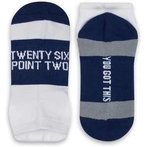 Gone For a Run Motivational Ankle Running Socks – Affirmation Runners Gifts(26.2 (Navy))