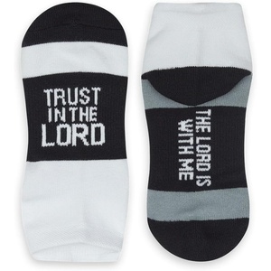 Gone For a Run Motivational Ankle Running Socks – Affirmation Runners Gifts(Trust in the Lord (Black))
