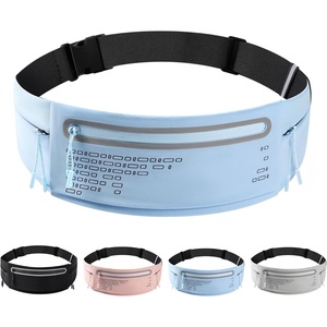 Running Belt Fanny Pack Men Women, Slim No-Bounce Waterproof Phone Holder(Blue)