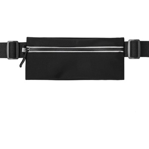 Running Belt Fanny Pack Men and Women Slim Running Bag Money Belt(Large Dark Black)