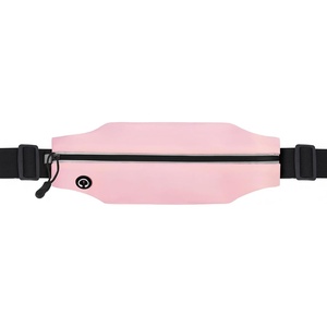 Running Belt Fanny Pack Men and Women Slim Running Bag Money Belt(Peach)