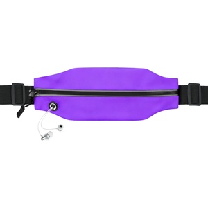 Running Belt Fanny Pack Men and Women Slim Running Bag Money Belt(Purple)