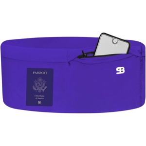 Running Belt, Money Belt, 4-Pocket Phone Holder with Zipper(Original Purple)