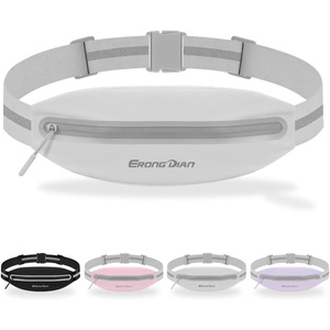 Slim Running Belt, Water Resistant Fanny Pack for Men Women Black(02 – Grey)