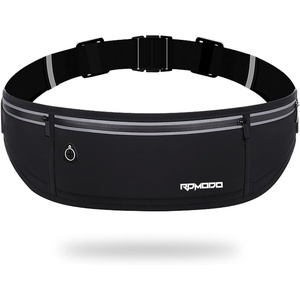 Slim Running Belt, Water Resistant Fanny Pack for Women Men, Black(01-Black)