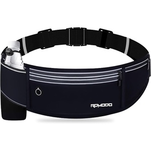 Slim Running Belt, Water Resistant Fanny Pack for Women Men, Black(06-Jet Black)
